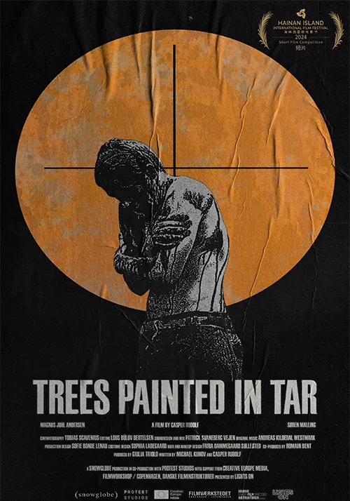 Poster of Trees Painted in Tar